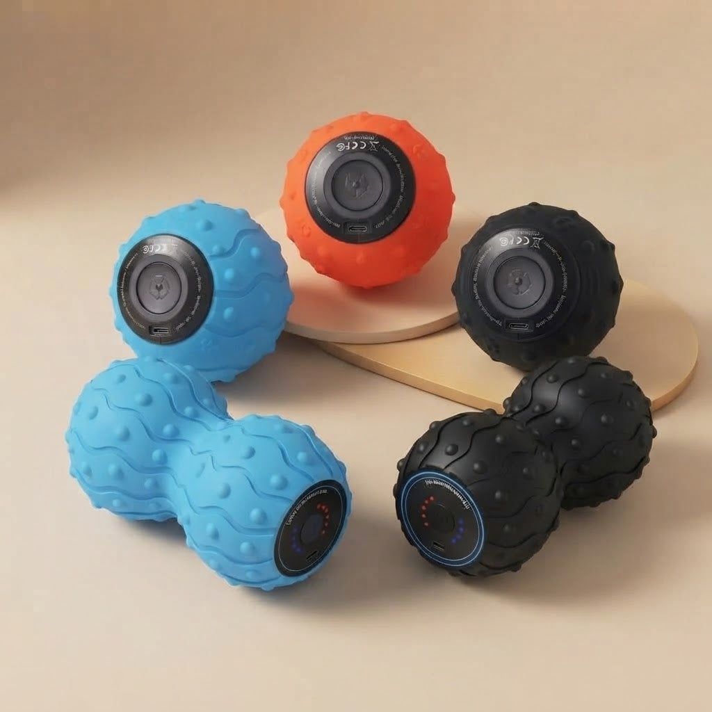 Pack completo · 1 bola de masaje R30 + 1 rodillo cacahuete R60 · elige los colores